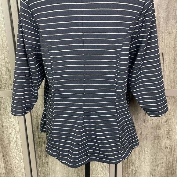 Torrid navy w/silver stripe button front cardigan women's 2 - Picture 10 of 14